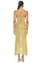 view 3 of 4 ROBE COWL NECK TIE BACK  in Gold