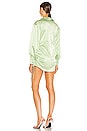 view 3 of 3 Ruched Button Up Dress in Sage Green