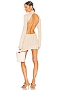 view 1 of 3 Cable Knit Backless Turtleneck Dress in Cream