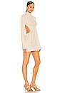 view 3 of 3 Cable Knit Backless Turtleneck Dress in Cream