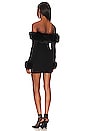 view 3 of 3 Faux Fur Off the Shoulder Mini Dress in Black