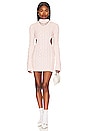 view 2 of 3 Backless Turtleneck Mini Dress in Baby Pink