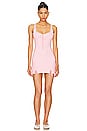 view 1 of 3 Dainty Lace Knit Mini Dress in Baby Pink