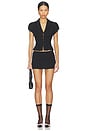 view 5 of 6 Double Breasted Mini Skort in Black
