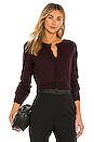 view 1 of 4 Mohair Ribbed Cardigan in Plum
