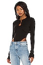 view 1 of 5 Long Sleeve Cardigan Bodysuit in Black