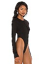view 3 of 5 Long Sleeve Cardigan Bodysuit in Black
