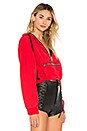 view 2 of 4 Zipper Pocket Hoodie in Red