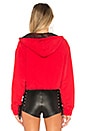 view 3 of 4 Zipper Pocket Hoodie in Red