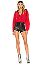 view 4 of 4 Zipper Pocket Hoodie in Red