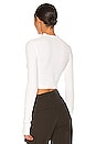 view 3 of 4 Thermal Knit Tie Top in White