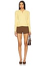 view 4 of 4 Emelie Cropped Cardigan in Honey Butter