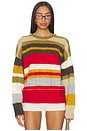 view 1 of 4 Oversized Stripe Jumper in Olive