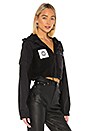 view 3 of 5 Cropped Fleece Jacket in Black