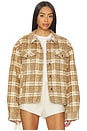 view 1 of 5 BLOUSON QUILTED PLAID in Brown