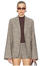 view 1 of 6 Oversized Tartan Blazer in Green Multi