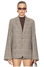 view 2 of 6 Oversized Tartan Blazer in Green Multi