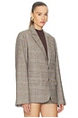 view 3 of 6 Oversized Tartan Blazer in Green Multi