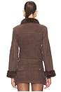 view 3 of 4 Ares Faux Fur Jacket in Chocolate