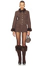 view 4 of 4 Ares Faux Fur Jacket in Chocolate