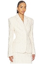 view 2 of 5 Portrait Neck Fitted Blazer in Snow White