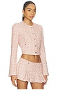 view 2 of 5 CHAQUETA PATCH POCKET CROP in Pink Multi