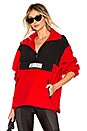 view 1 of 4 PULL FLEECE in Black & Red