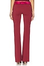 view 4 of 6 Ruched Side Tie Stretch Pant in Bordeaux