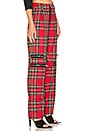 view 2 of 4 Plaid Zip Trouser Pant in Red Plaid