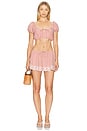 view 5 of 6 Maelle Gingham Mini Skirt in Red Love