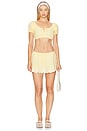 view 5 of 6 Maelle Gingham Mini Skirt in Yellow