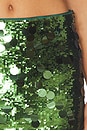 view 6 of 6 x REVOLVE Low Rise Paillette Skirt in Dark Forest Green