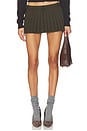 view 1 of 6 Cable Knit Mini Skirt in Dark Olive