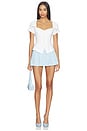 view 5 of 6 Floriane Mini Skirt With Short in Baby Blue