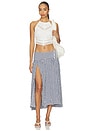 view 5 of 6 FALDA ALEGRA LOW RISE MAXI in Navy & White