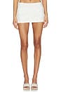 view 1 of 6 Low Rise Embroidered Skirt in White