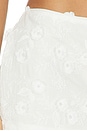 view 6 of 6 Low Rise Embroidered Skirt in White
