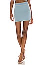 view 1 of 4 Knit Dual-Color Mini Skirt in Allure Blue