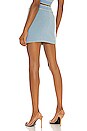 view 3 of 4 Knit Dual-Color Mini Skirt in Allure Blue