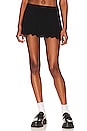 view 1 of 4 Pointelle Knit Mini Skirt in Black