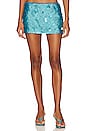 view 1 of 5 Low Rise Paillette Skirt in Sea Blue