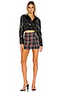 view 4 of 4 Pleated Plaid Mini Skirt in Red