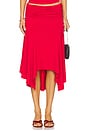 view 1 of 6 Soffiano Skirt in Red Love