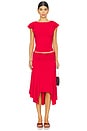 view 5 of 6 Soffiano Skirt in Red Love