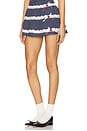 view 3 of 6 Simone Mini Skirt in Navy & White