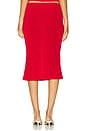view 4 of 6 Selene Midi Skirt in Red