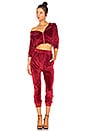 view 1 of 3 Guizio Velour Tracksuit in Maroon