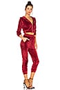 view 2 of 3 Guizio Velour Tracksuit in Maroon