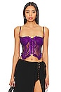 view 1 of 4 Aleia Ruffle Corset in Amethyst