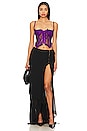 view 4 of 4 Aleia Ruffle Corset in Amethyst